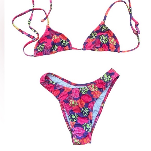 Loleia Delicata Rosa Top and Bottom string bikini - Picture 1 of 4